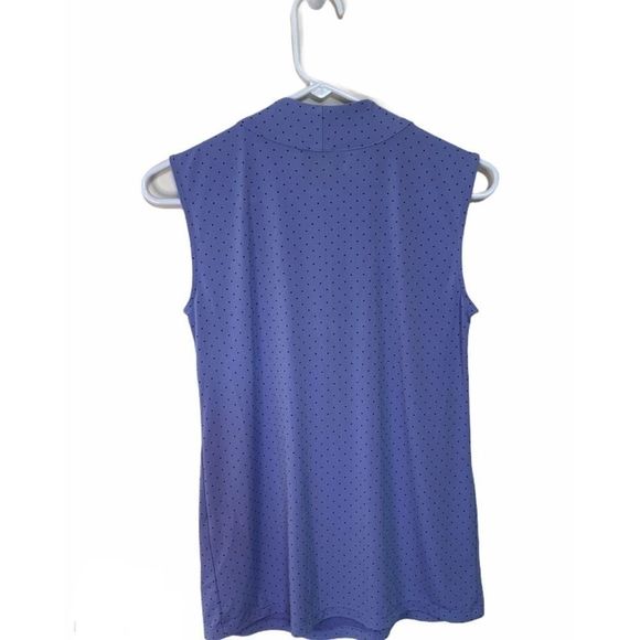 Dana Buchman Top Periwinkle Polka Dot Tank Small - Picture 2 of 6